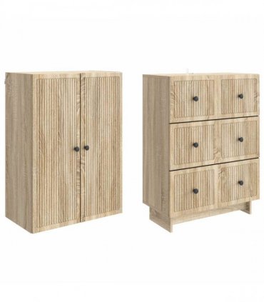 vidaXL Cabinet Set 2 pcs 66 x 34.5 x 90 cm Engineered Wood — Colour: Sonoma oak