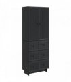vidaXL Cabinet Set 2 pcs 66 x 34.5 x 90 cm Engineered Wood — Colour: Black