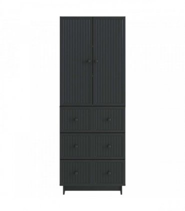 vidaXL Cabinet Set 2 pcs 66 x 34.5 x 90 cm Engineered Wood — Colour: Black