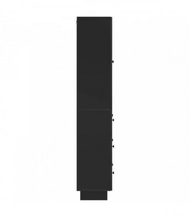 vidaXL Cabinet Set 2 pcs 66 x 34.5 x 90 cm Engineered Wood — Colour: Black