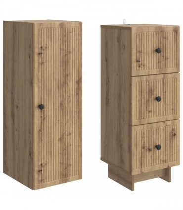 vidaXL Cabinet Set 2 pcs 33 x 34.5 x 90 cm Engineered Wood — Colour: Artisan oak