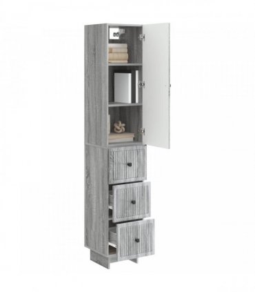 vidaXL Cabinet Set 2 pcs 33 x 34.5 x 90 cm Engineered Wood — Colour: Grey sonoma