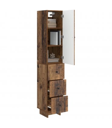 vidaXL Cabinet Set 2 pcs Old Wood 33 x 34.5 x 90 cm Engineered Wood