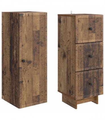vidaXL Cabinet Set 2 pcs Old Wood 33 x 34.5 x 90 cm Engineered Wood