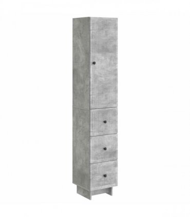 vidaXL Cabinet Set 2 pcs 33 x 34.5 x 90 cm Engineered Wood — Colour: Concrete grey