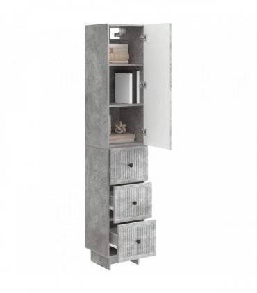 vidaXL Cabinet Set 2 pcs 33 x 34.5 x 90 cm Engineered Wood — Colour: Concrete grey