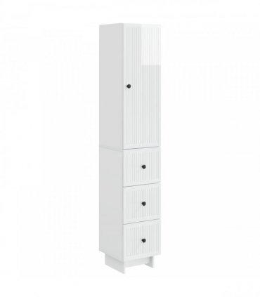 vidaXL Cabinet Set 2 pcs 33 x 34.5 x 90 cm Engineered Wood — Colour: High gloss white