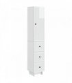 vidaXL Cabinet Set 2 pcs 33 x 34.5 x 90 cm Engineered Wood — Colour: High gloss white