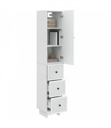 vidaXL Cabinet Set 2 pcs 33 x 34.5 x 90 cm Engineered Wood — Colour: High gloss white