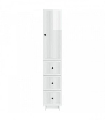 vidaXL Cabinet Set 2 pcs 33 x 34.5 x 90 cm Engineered Wood — Colour: High gloss white