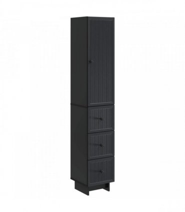vidaXL Cabinet Set 2 pcs 33 x 34.5 x 90 cm Engineered Wood — Colour: Black