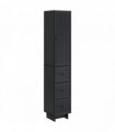 vidaXL Cabinet Set 2 pcs 33 x 34.5 x 90 cm Engineered Wood — Colour: Black