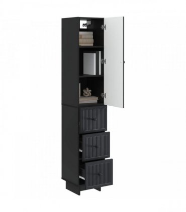 vidaXL Cabinet Set 2 pcs 33 x 34.5 x 90 cm Engineered Wood — Colour: Black