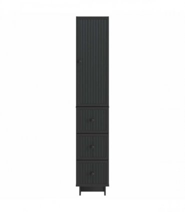 vidaXL Cabinet Set 2 pcs 33 x 34.5 x 90 cm Engineered Wood — Colour: Black
