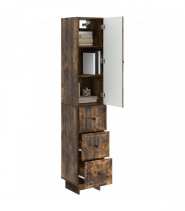 vidaXL Cabinet Set 2 pcs 33 x 34.5 x 90 cm Engineered Wood — Colour: Smoked oak