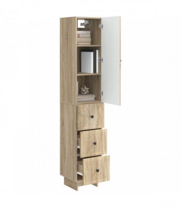 vidaXL Cabinet Set 2 pcs 33 x 34.5 x 90 cm Engineered Wood — Colour: Sonoma oak