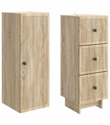 vidaXL Cabinet Set 2 pcs 33 x 34.5 x 90 cm Engineered Wood — Colour: Sonoma oak