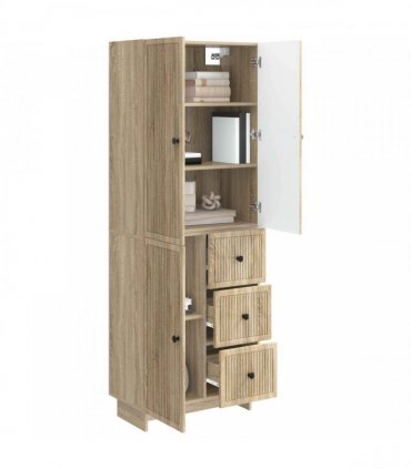 vidaXL Cabinet Set 2 pcs 66 x 34.5 x 90 cm Engineered Wood — Colour: Sonoma oak — V0672185079