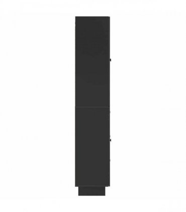 vidaXL Cabinet Set 2 pcs 66 x 34.5 x 90 cm Engineered Wood — Colour: Black — V0672185080