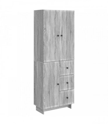 vidaXL Cabinet Set 2 pcs 66 x 34.5 x 90 cm Engineered Wood — Colour: Grey sonoma — V0672185081