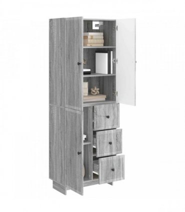 vidaXL Cabinet Set 2 pcs 66 x 34.5 x 90 cm Engineered Wood — Colour: Grey sonoma — V0672185081