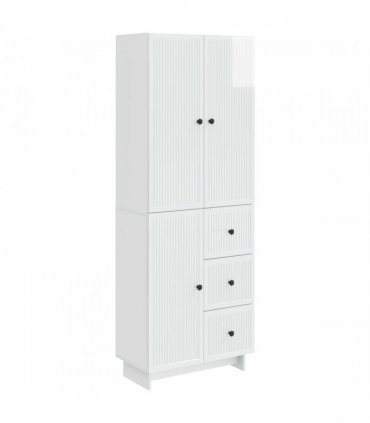 vidaXL Cabinet Set 2 pcs 66 x 34.5 x 90 cm Engineered Wood — Colour: High gloss white — V0672185082
