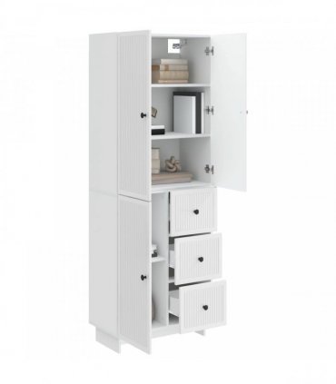 vidaXL Cabinet Set 2 pcs 66 x 34.5 x 90 cm Engineered Wood — Colour: High gloss white — V0672185082
