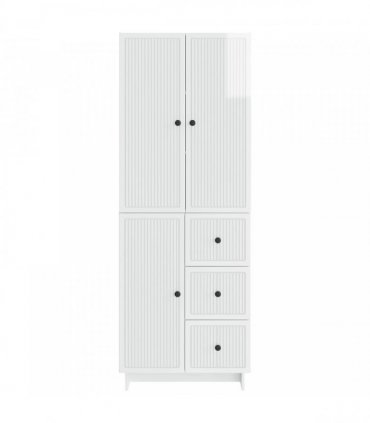 vidaXL Cabinet Set 2 pcs 66 x 34.5 x 90 cm Engineered Wood — Colour: High gloss white — V0672185082
