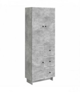 vidaXL Cabinet Set 2 pcs 66 x 34.5 x 90 cm Engineered Wood — Colour: Concrete grey
