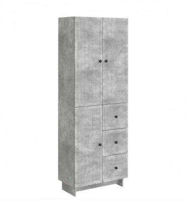 vidaXL Cabinet Set 2 pcs 66 x 34.5 x 90 cm Engineered Wood — Colour: Concrete grey