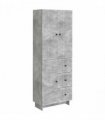 vidaXL Cabinet Set 2 pcs 66 x 34.5 x 90 cm Engineered Wood — Colour: Concrete grey