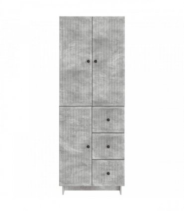 vidaXL Cabinet Set 2 pcs 66 x 34.5 x 90 cm Engineered Wood — Colour: Concrete grey