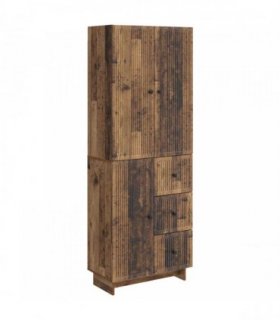 vidaXL Cabinet Set 2 pcs 66 x 34.5 x 90 cm Engineered Wood — Colour: Old wood — V0672185084