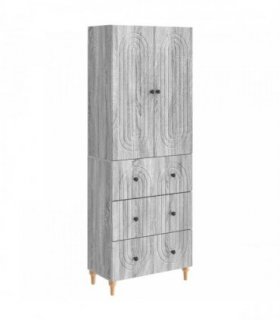 vidaXL Cabinet Set 2 pcs Grey Sonoma 66 x 34.5 x 90 cm Engineered Wood — V0672185118