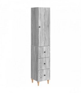 vidaXL Cabinet Set 2 pcs 33 x 34.5 x 90 cm Engineered Wood — Colour: Grey sonoma — V0672185120