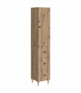vidaXL Cabinet Set 2 pcs 33 x 34.5 x 90 cm Engineered Wood — Colour: Artisan oak — V0672185121