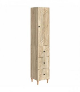 vidaXL Cabinet Set 2 pcs 33 x 34.5 x 90 cm Engineered Wood — Colour: Sonoma oak — V0672185124