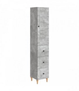 vidaXL Cabinet Set 2 pcs 33 x 34.5 x 90 cm Engineered Wood — Colour: Concrete grey — V0672185125