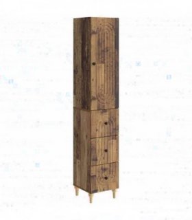 vidaXL Cabinet Set 2 pcs 33 x 34.5 x 90 cm Engineered Wood — Colour: Old wood