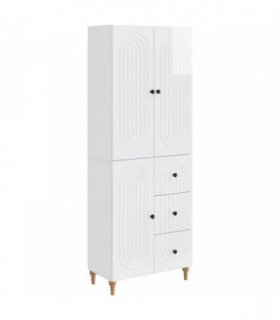 vidaXL Cabinet Set 2 pcs 66 x 34.5 x 90 cm Engineered Wood — Colour: High gloss white — V0672185127