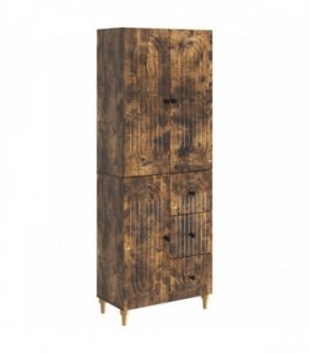 vidaXL Cabinet Set 2 pcs 66 x 34.5 x 90 cm Engineered Wood — Colour: Smoked oak — V0672185130