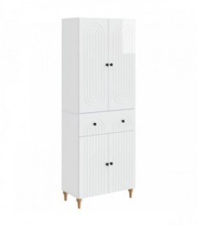 vidaXL Cabinet Set 2 pcs 66 x 34.5 x 90 cm Engineered Wood — Colour: High gloss white — V0672185141