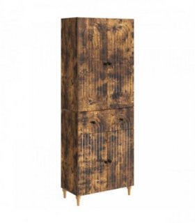vidaXL Cabinet Set 2 pcs 66 x 34.5 x 90 cm Engineered Wood — Colour: Smoked oak — V0672185142
