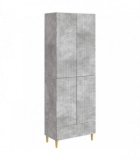 vidaXL Cabinet Set 2 pcs 66 x 34.5 x 95 cm Engineered Wood — Colour: Concrete grey