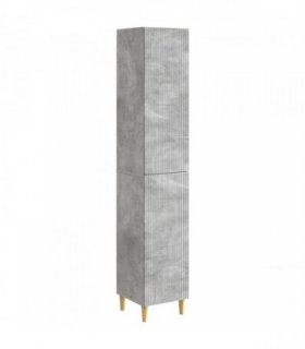 vidaXL Cabinet Set 2 pcs 33 x 34.5 x 90 cm Engineered Wood — Colour: Concrete grey — V0672185164
