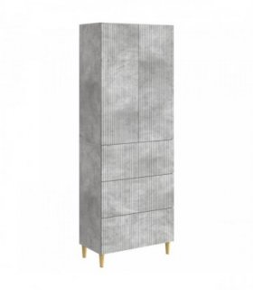 vidaXL Cabinet Set 2 pcs 66 x 34.5 x 90 cm Engineered Wood — Colour: Concrete grey — V0672185169