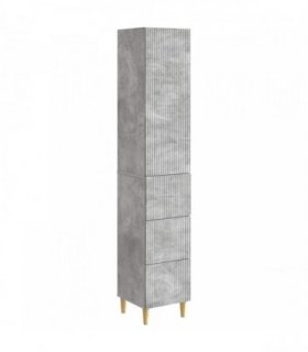 vidaXL Cabinet Set 2 pcs 33 x 34.5 x 90 cm Engineered Wood — Colour: Concrete grey — V0672185182