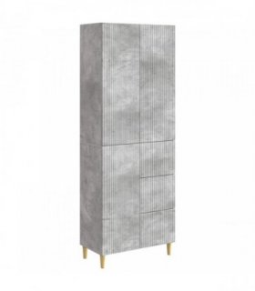 vidaXL Cabinet Set 2 pcs 66 x 34.5 x 90 cm Engineered Wood — Colour: Concrete grey — V0672185184