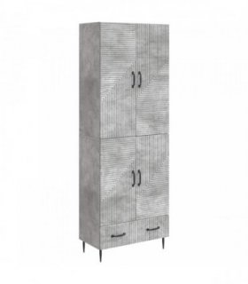 vidaXL Cabinet Set 2 pcs 66 x 34.5 x 95 cm Engineered Wood — Colour: Concrete grey — V0672185204