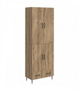 vidaXL Cabinet Set 2 pcs 66 x 34.5 x 95 cm Engineered Wood — Colour: Artisan oak — V0672185205